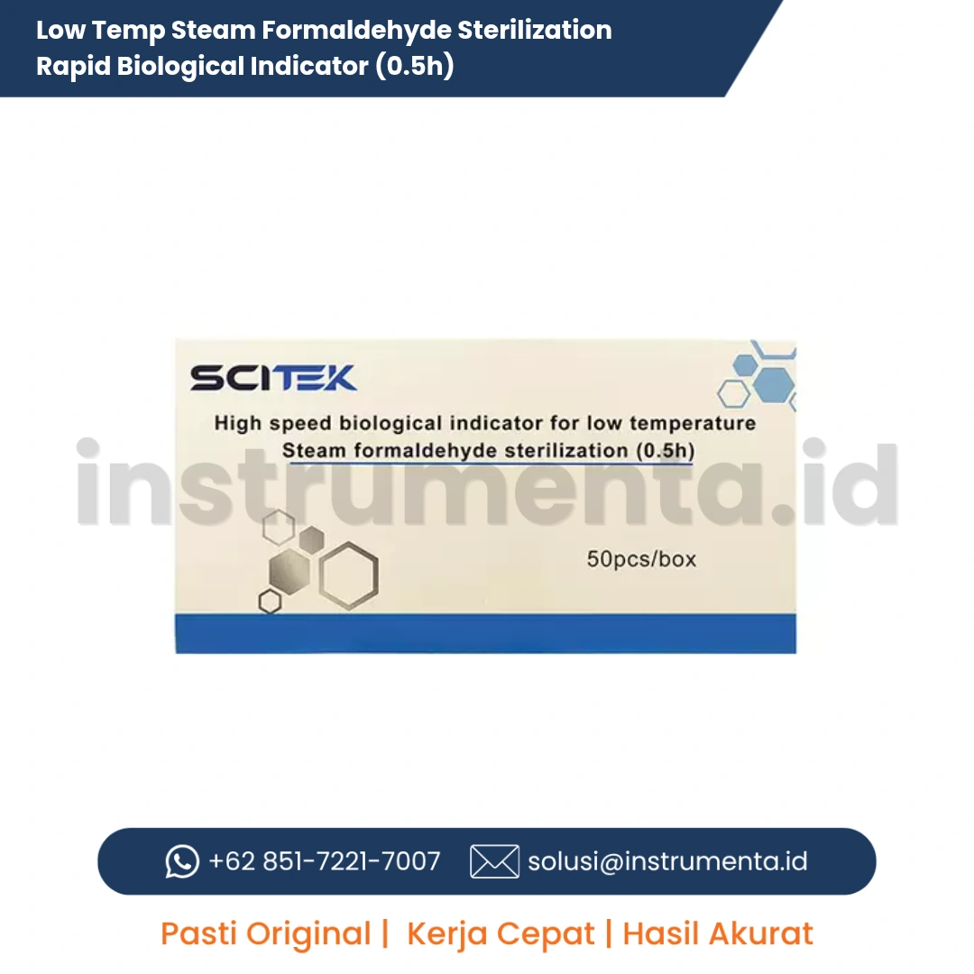 LTSF Rapid Biological Indicator Scitek 0.5 Jam Ampul Indikator Biologi Sterilisasi Uap Formaldehida Suhu Rendah Pembacaan Cepat 30 Menit